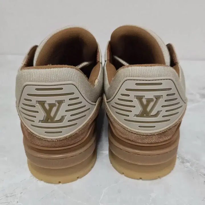 [BUNJANG] Louis Vuitton Trainer Sneakers Brown/Beige 7 1/2 / 루이비통 트레이너 스니커즈 브라운/베이지 7 1/2
