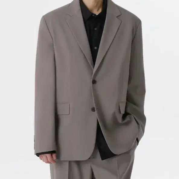 [BUNJANG] Musinsa Standard Relaxed Blazer - Greige Beige XL / 무신사 스탠다드 휩코드 릴렉스드 블레이저 [그레이쉬 베이지] XL