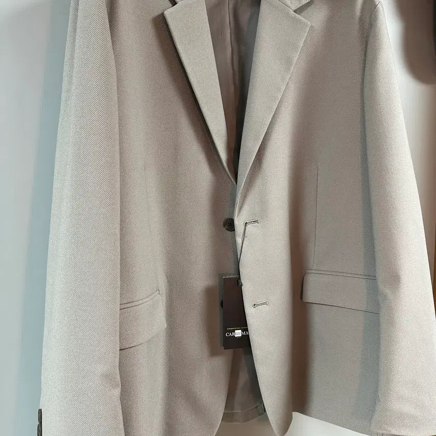 [BUNJANG] Musinsa Standard Relaxed Blazer - Greige Beige XL / 무신사 스탠다드 휩코드 릴렉스드 블레이저 [그레이쉬 베이지] XL
