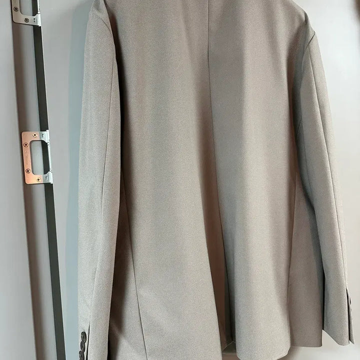 [BUNJANG] Musinsa Standard Relaxed Blazer - Greige Beige XL / 무신사 스탠다드 휩코드 릴렉스드 블레이저 [그레이쉬 베이지] XL