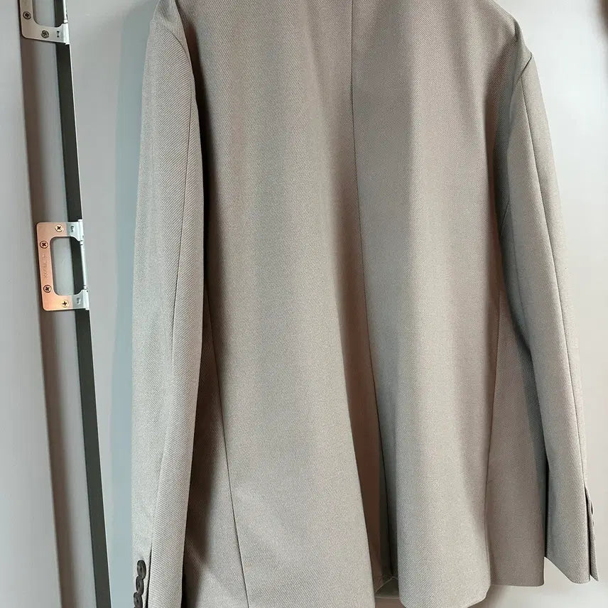 [BUNJANG] Musinsa Standard Relaxed Blazer - Greige Beige XL / 무신사 스탠다드 휩코드 릴렉스드 블레이저 [그레이쉬 베이지] XL