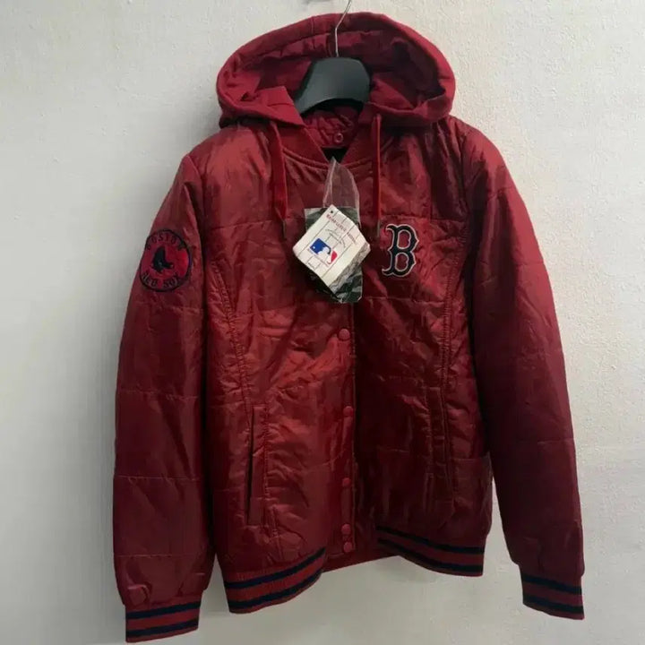 [BUNJANG] MLB Boston Red Sox Hooded Padded Jacket / MLB 보스턴 레드삭스 후드 패딩 점퍼 (택포)85