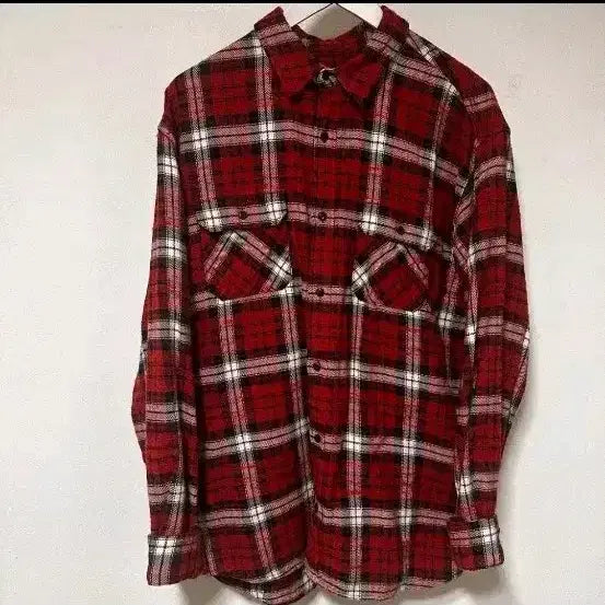 [BUNJANG] Blackout Shirt L Size / 블랙아웃 플란넬 레드 셔츠 L사이즈