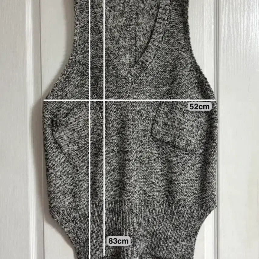 [BUNJANG] V-Neck Knit Vest / 브이넥 니트 조끼 롱 베스트