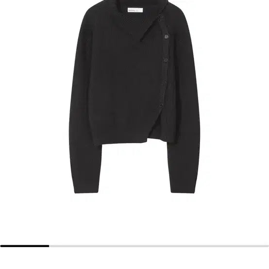 [BUNJANG] Mise-en-scene Side Button Knit Black / 미세키서울 Side button knit BLACK
