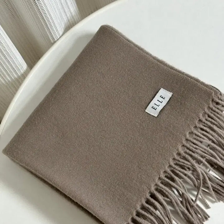 [BUNJANG] ELLE Brown Muffler / ELLE 엘르 브라운 머플러
