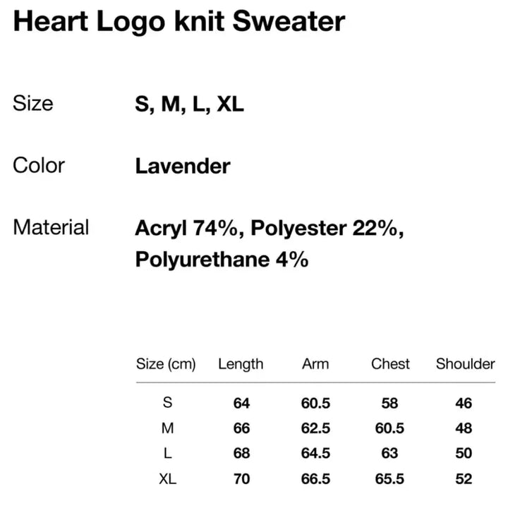 [SOLD OUT] 디스이즈네버댓) Heart Logo knit 스웨터