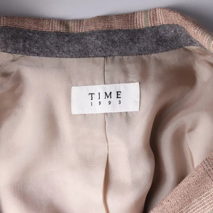 [BUNJANG] Time 22SS Check Linen Blazer Jacket / 타임 22SS 체크 린넨 100% 블레이저 재킷