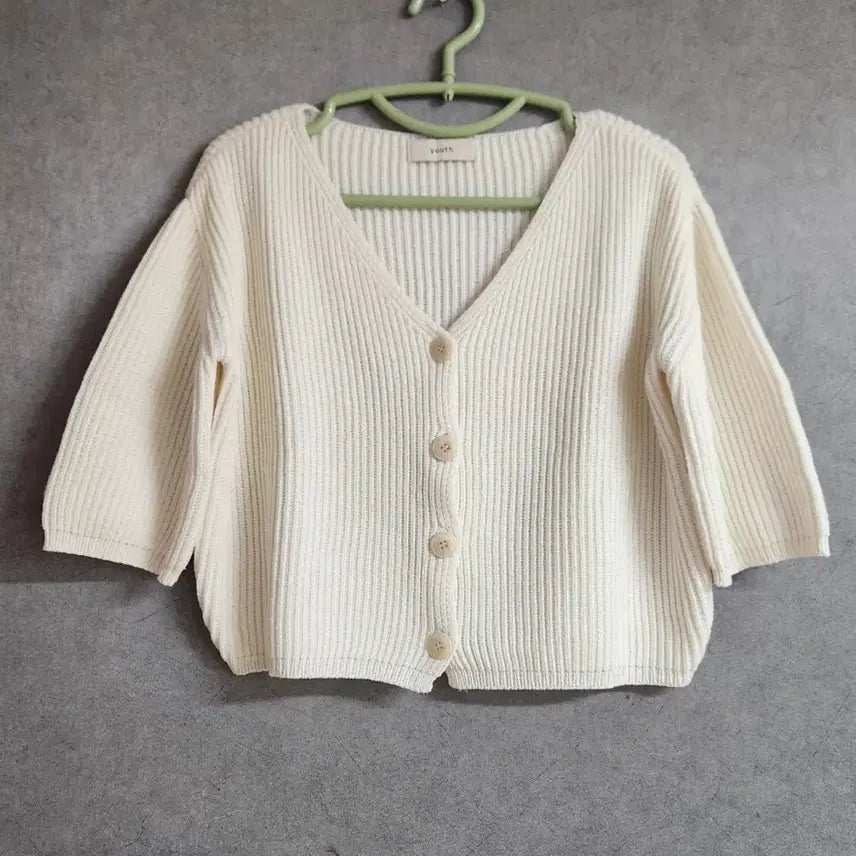 [BUNJANG] Ivory Knit Cardigan S / 아이보리 니트 가디건 S