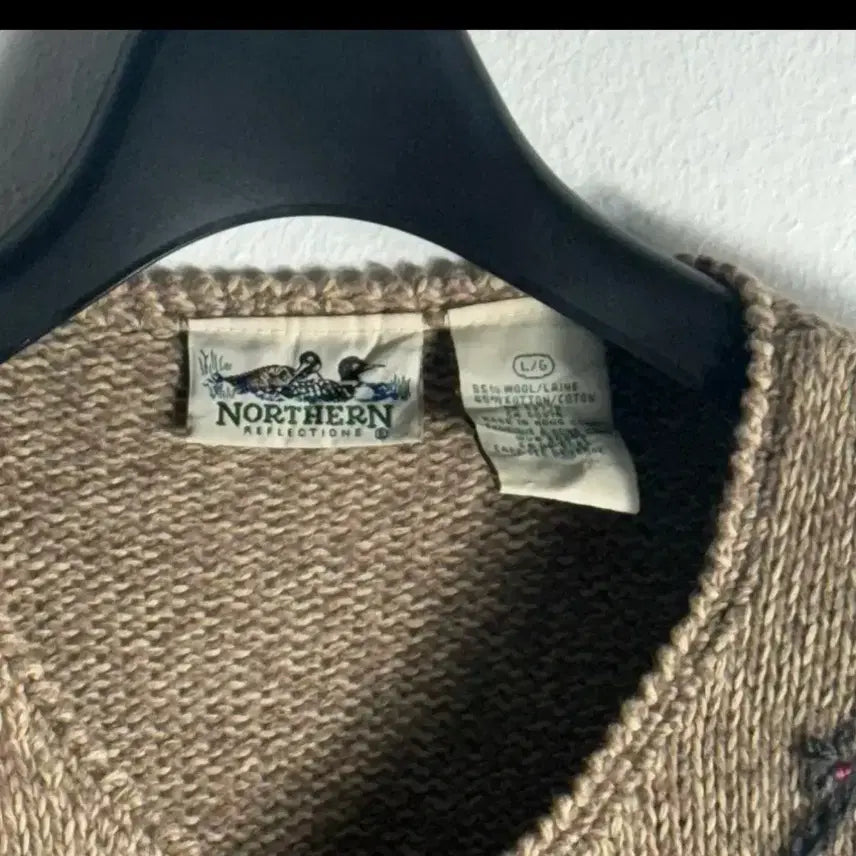 [BUNJANG] NORTHERN Nordic Long Cardigan (L) / NORTHERN 울 자수 노르딕 롱 가디건 (L)
