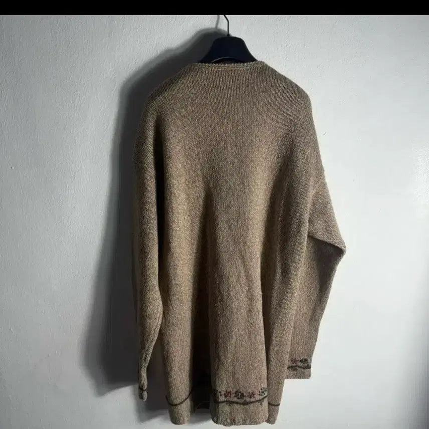 [BUNJANG] NORTHERN Nordic Long Cardigan (L) / NORTHERN 울 자수 노르딕 롱 가디건 (L)