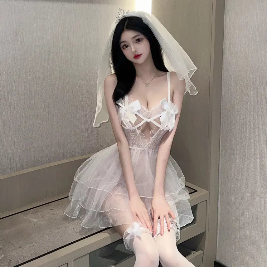[BUNJANG] Cosplay Wedding Lingerie Set / 신부 코스프레 웨딩 란제리 (새옷하자)702