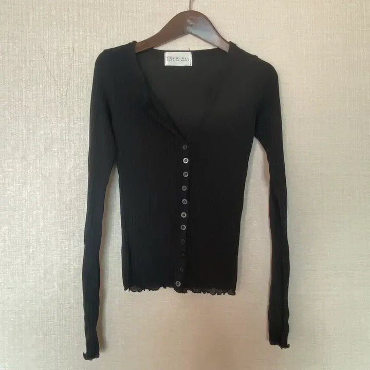 [BUNJANG] THEOIOIL Black Ribbed Cardigan / THEOIOIL  블랙 골지 가디건 새제품