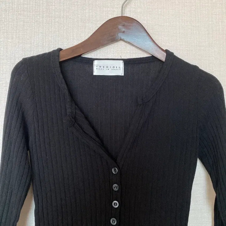 [BUNJANG] THEOIOIL Black Ribbed Cardigan / THEOIOIL  블랙 골지 가디건 새제품
