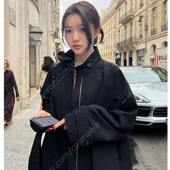 [BUNJANG] Around U Beige Trench Coat Jacket / 마리마켓 하이넥 야상 자켓 점퍼 트렌치 코트 베이지 어라운드율