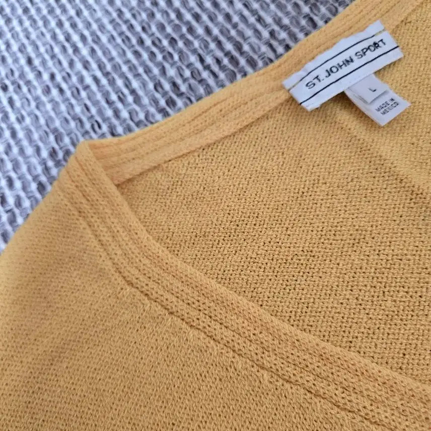 [BUNJANG] ST. JOHN SPORT Wool Knit Sweater / ST.JOHN SPORT 울 니트 L 택없는 새제품  머스타드 옐로우