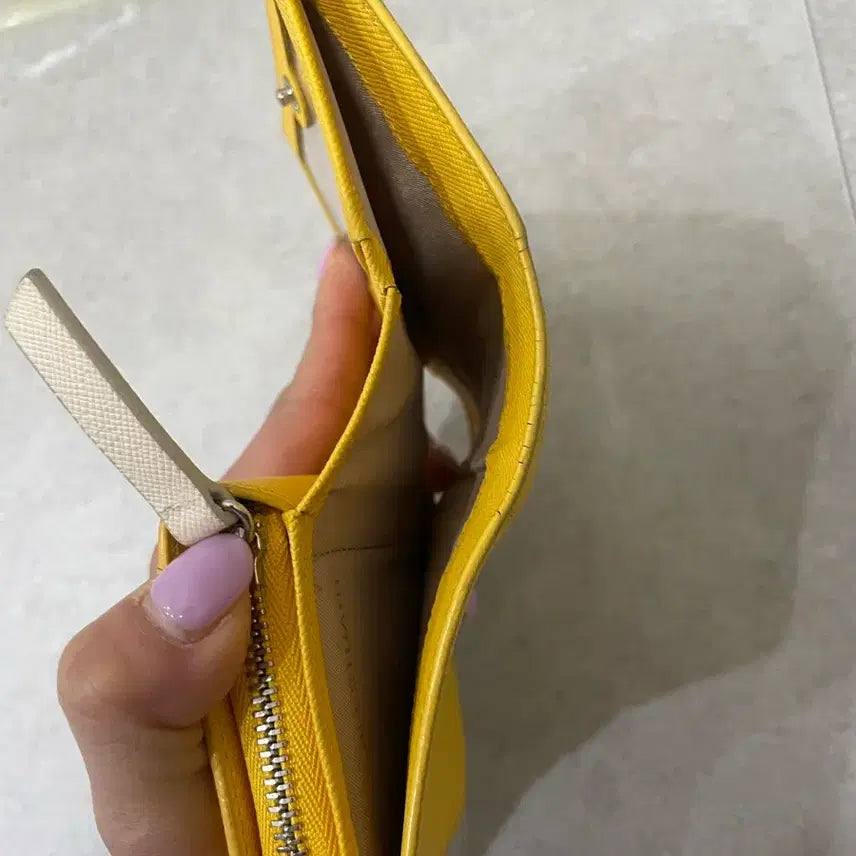 [BUNJANG] Jill Stuart Yellow Bifold Wallet / 질스튜어트 옐로우 반지갑