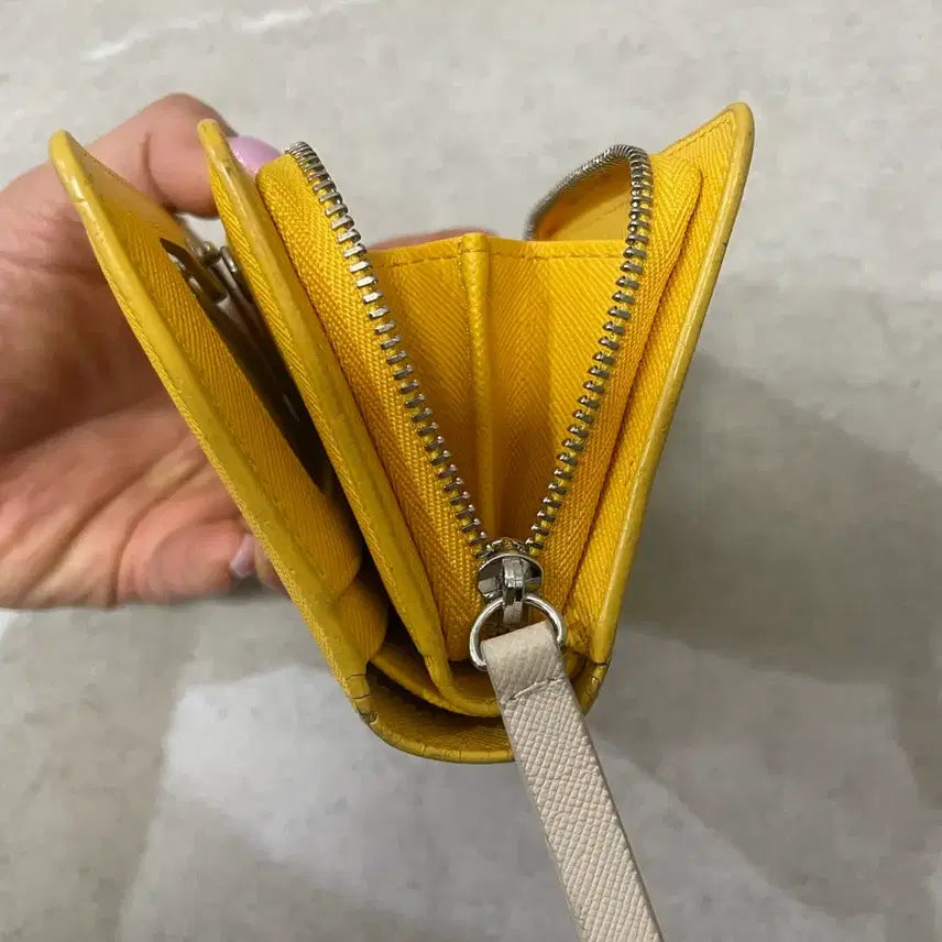 [BUNJANG] Jill Stuart Yellow Bifold Wallet / 질스튜어트 옐로우 반지갑