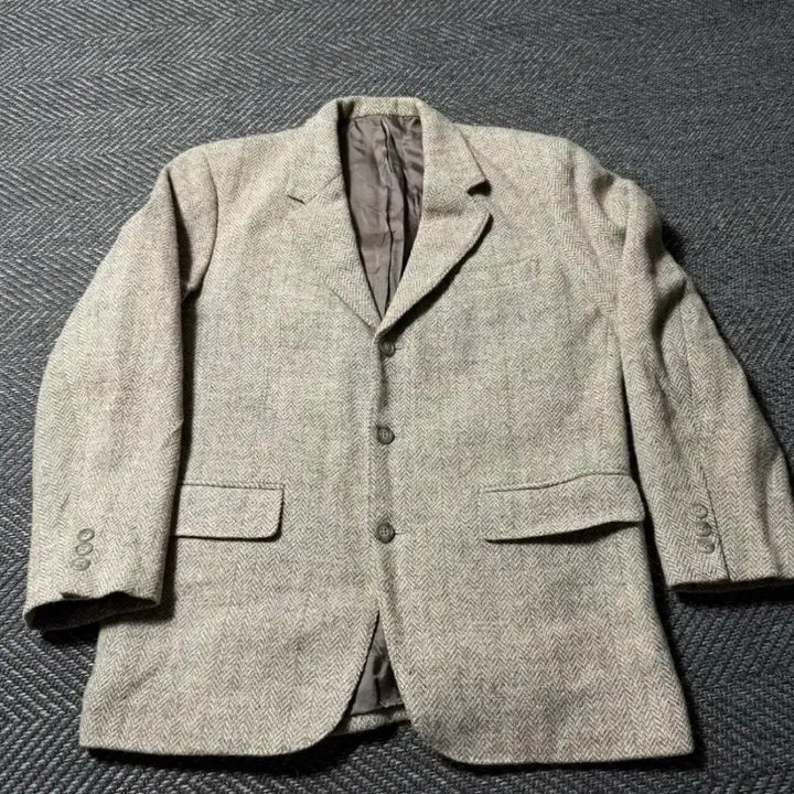 [BUNJANG] USA Harris Tweed Blazer Brown Jacket M / USA 해리스트위드 울100% 블레이저 브라운 자켓 m