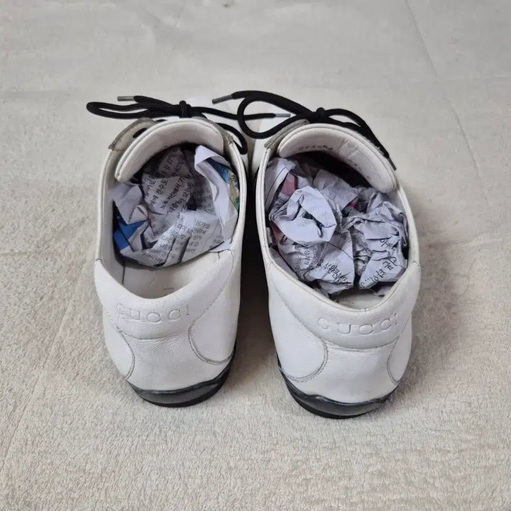[BUNJANG] Gucci White Leather Sneakers / 구찌 화이트 스니커즈