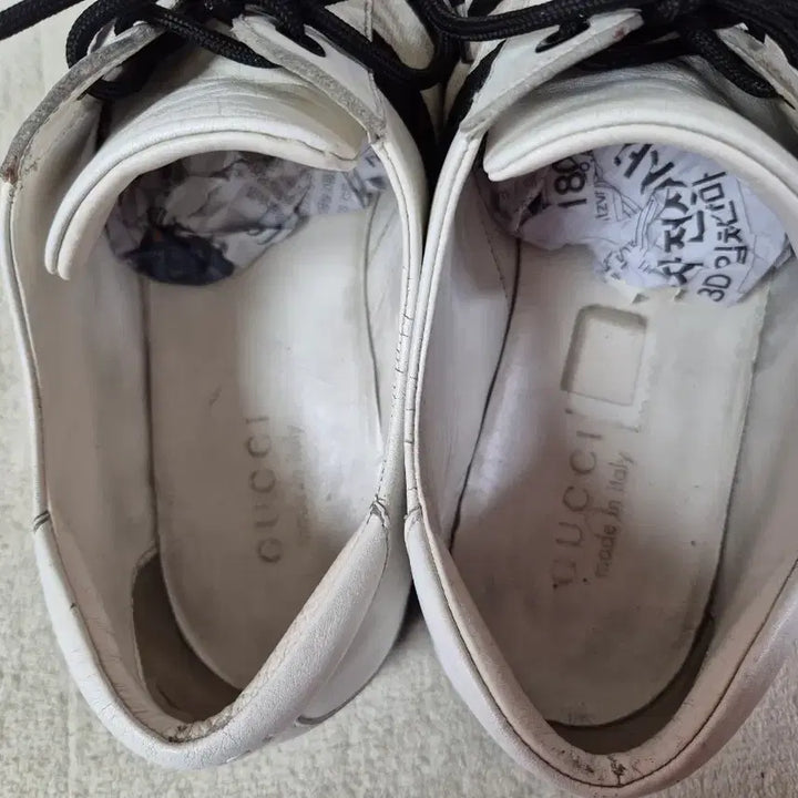 [BUNJANG] Gucci White Leather Sneakers / 구찌 화이트 스니커즈