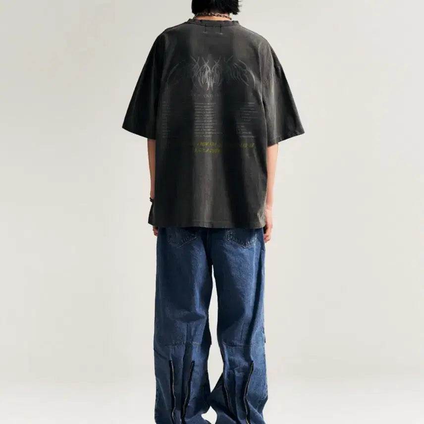 [BUNJANG] Skeith Black Short Sleeve T-shirt / 스키즘 반팔 블랙 L
