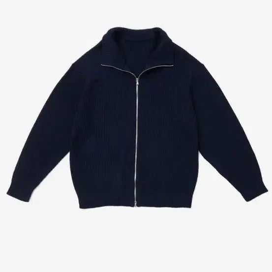 [BUNJANG] TNGT Navy Semi-Oversized Knit Zip-Up / 티엔지티 tngt 네이비 세미오버 니트 집업