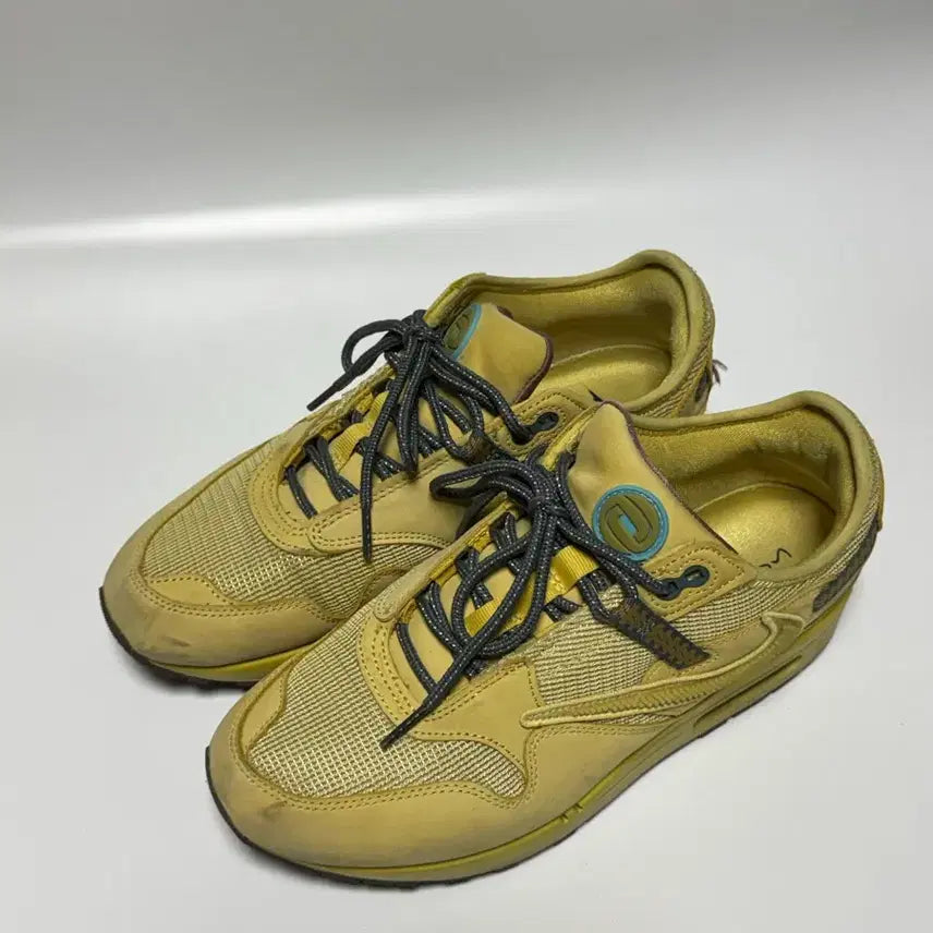 [BUNJANG] Nike x Travis Scott Air Max 1 Cactus Gold Sneakers / 나이키 스캇 에어맥스 1 캑터스 골드