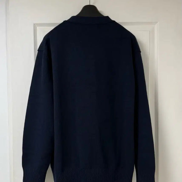 [BUNJANG] Satur Outline Basic V-neck Cardigan (Navy) L / 새터(satur) 아웃라인 베이직 브이넥 가디건(네이비) L