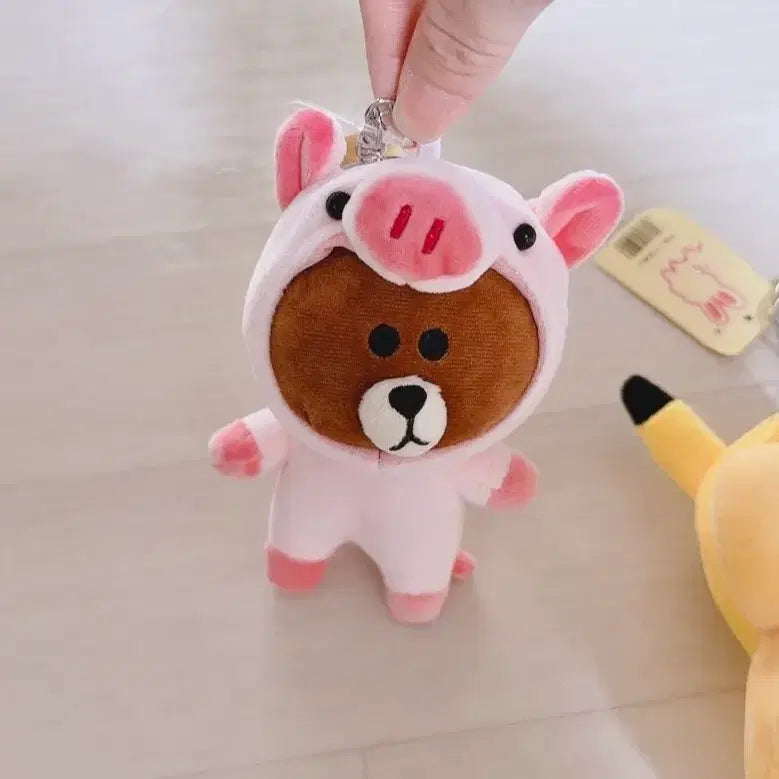 [BUNJANG] Line Friends Brown/Sally Keyring Set / 라인프렌즈 브라운/샐리 인형 키링 2종 / 새상품