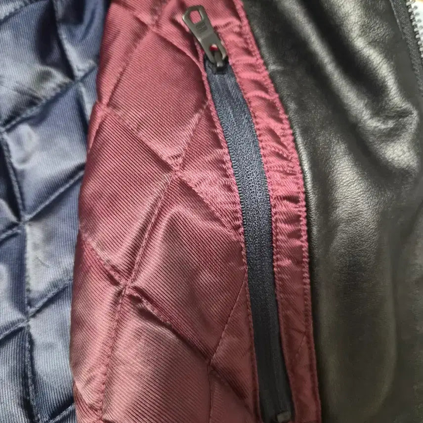 [BUNJANG] Tommy Hilfiger Quilted Leather Jacket (Size 100) / 타미힐피거 누빔 가죽자켓 100사이즈
