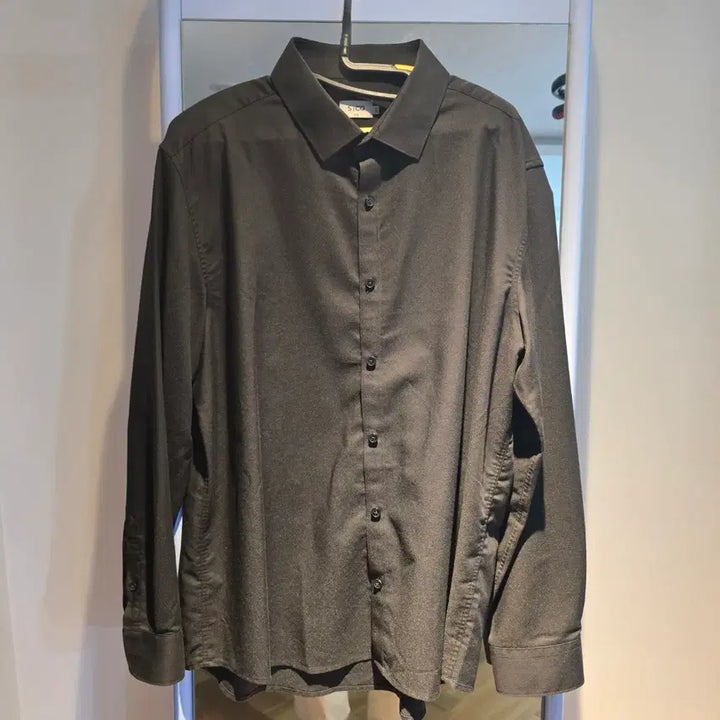 [BUNJANG] Generic Black Dress Shirt / 남성 올블랙 와이셔츠 115 XXXL
