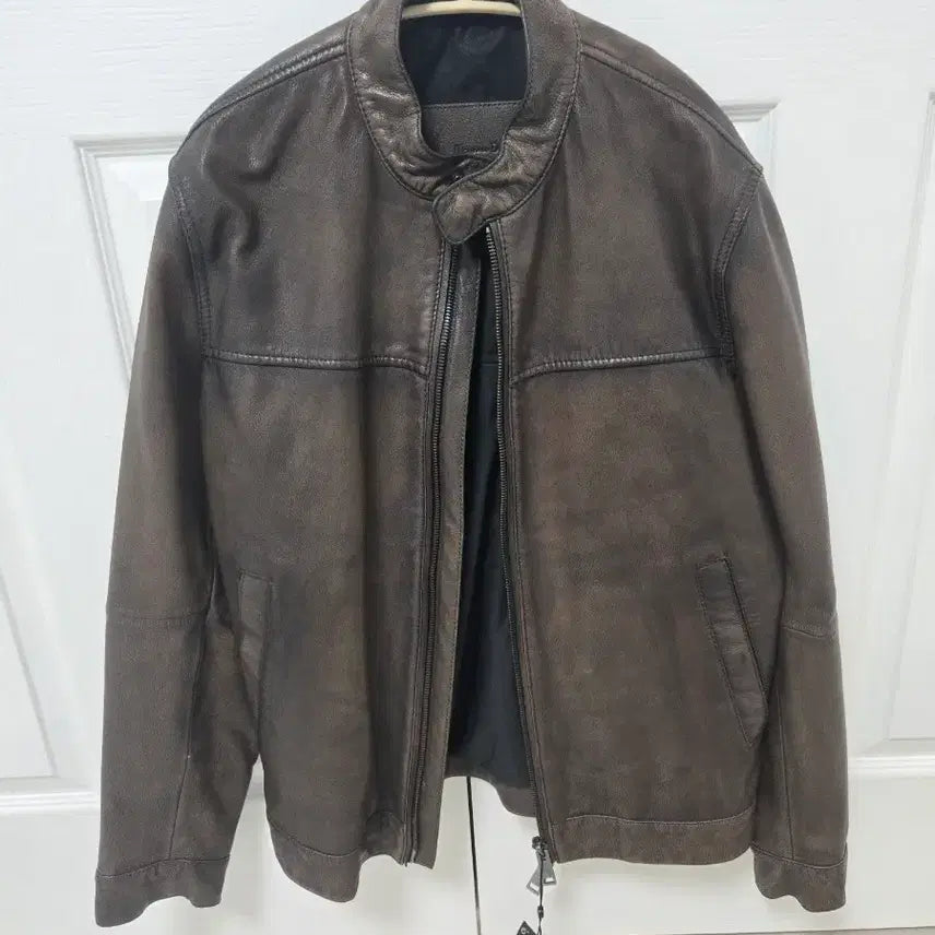 [BUNJANG] Massimo Dutti Leather Jacket Brown Men's / 마시모뚜띠 가죽 자켓 브라운 남성용