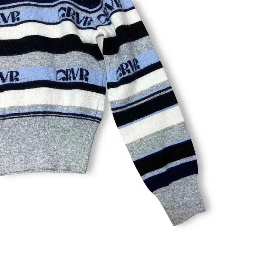 [BUNJANG] GROVE Striped Crop Knit Top / 그로브 크롭 니트