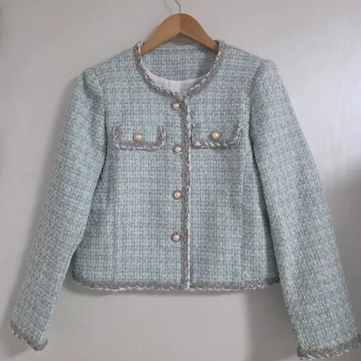 [BUNJANG] Tweed Jacket Silver Thread Pearl Women's Jacket / 트위드 자켓 은사펄 하객룩 자켓 (새상품)