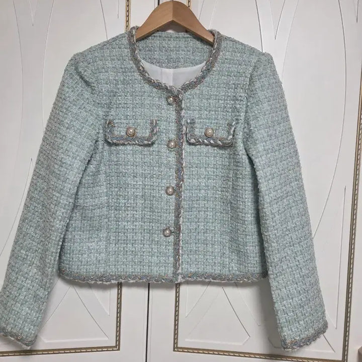 [BUNJANG] Tweed Jacket Silver Thread Pearl Women's Jacket / 트위드 자켓 은사펄 하객룩 자켓 (새상품)