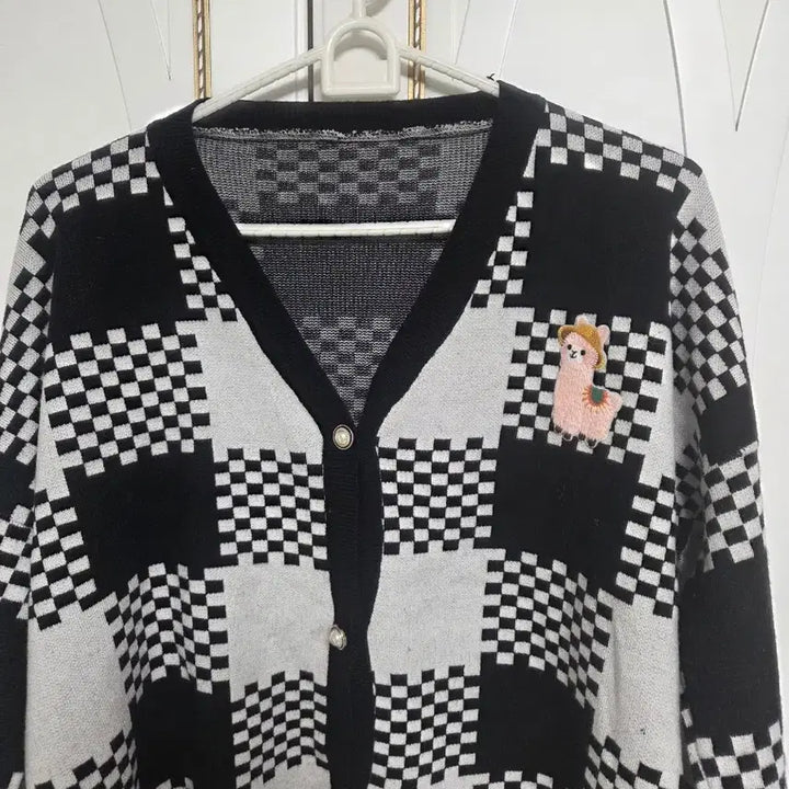 [BUNJANG] Check Pattern Loose Fit Cardigan / 체크 패턴 가디건 루즈핏 가디건 (새상품)