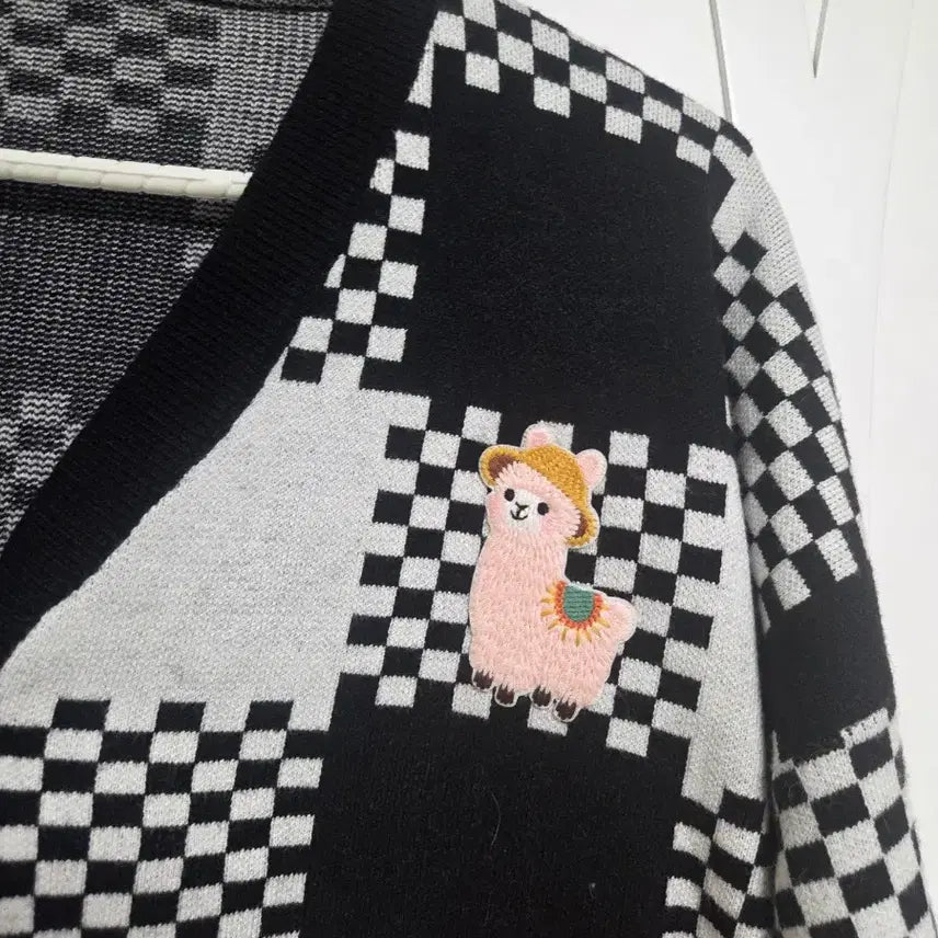 [BUNJANG] Check Pattern Loose Fit Cardigan / 체크 패턴 가디건 루즈핏 가디건 (새상품)