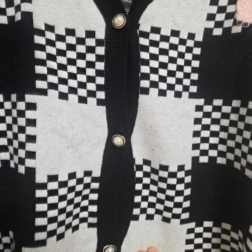 [BUNJANG] Check Pattern Loose Fit Cardigan / 체크 패턴 가디건 루즈핏 가디건 (새상품)