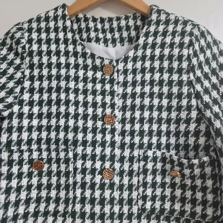 [BUNJANG] Houndstooth Check Tweed Jacket / 하객룩  체크 트위드 자켓 ㅡ새상품