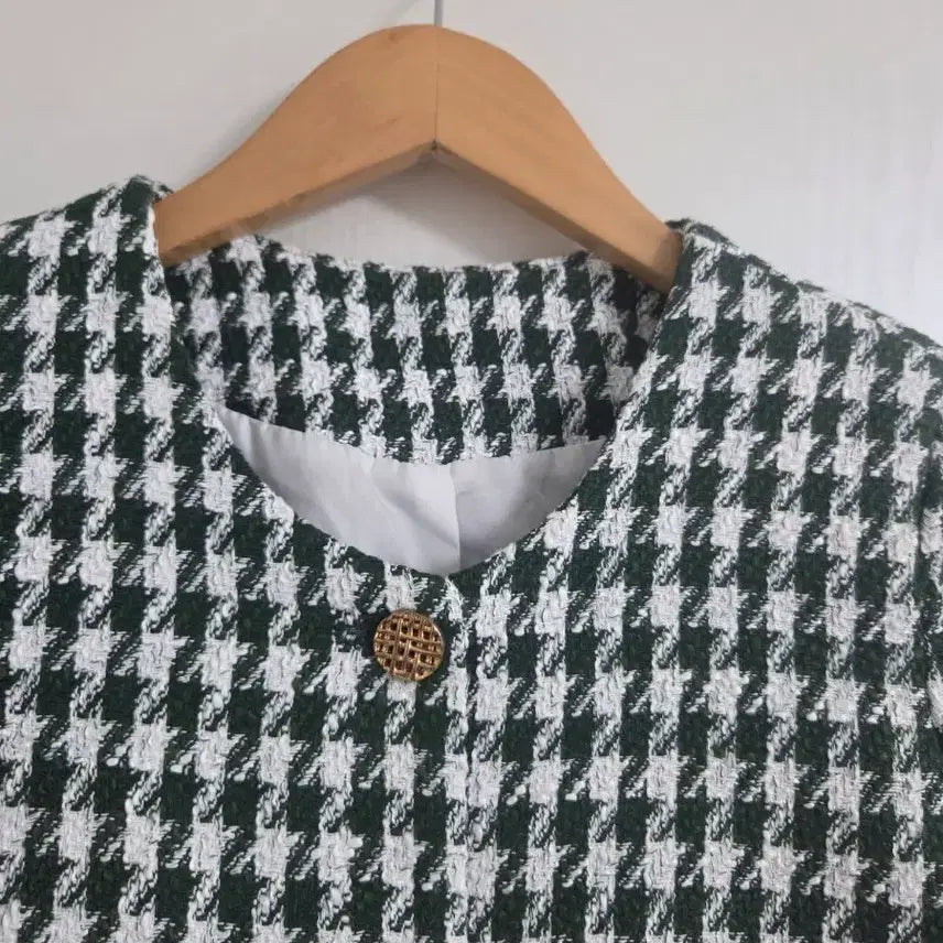 [BUNJANG] Houndstooth Check Tweed Jacket / 하객룩  체크 트위드 자켓 ㅡ새상품