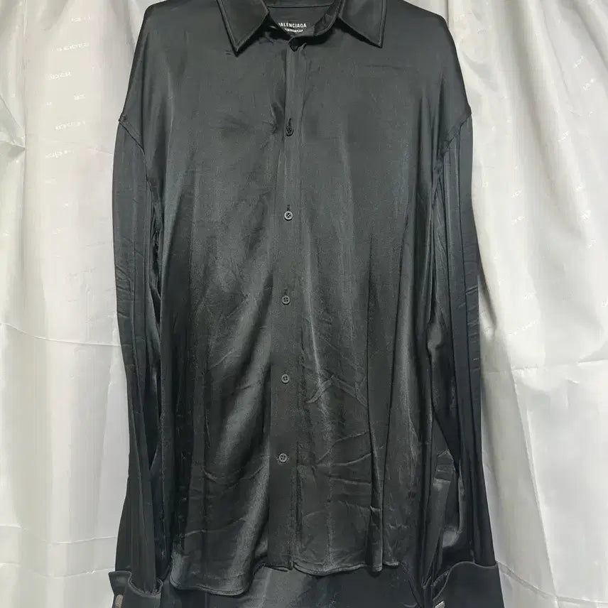 [BUNJANG] Balenciaga Evening Shirt Black Acetate Blend / 발렌시아가 이브닝 셔츠 블랙