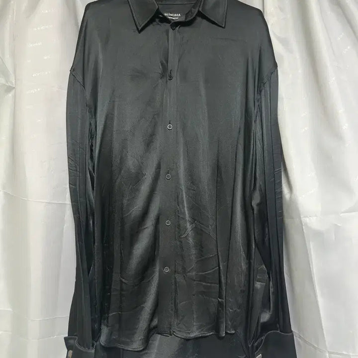 [BUNJANG] Balenciaga Evening Shirt Black Acetate Blend / 발렌시아가 이브닝 셔츠 블랙