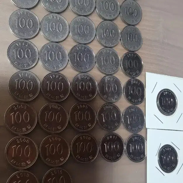 [BUNJANG] Korean Coins 100/500 Won Set / 동전 사용제 100원 500원 줄세우기