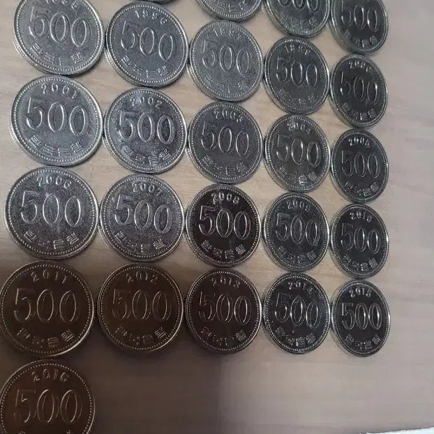 [BUNJANG] Korean Coins 100/500 Won Set / 동전 사용제 100원 500원 줄세우기