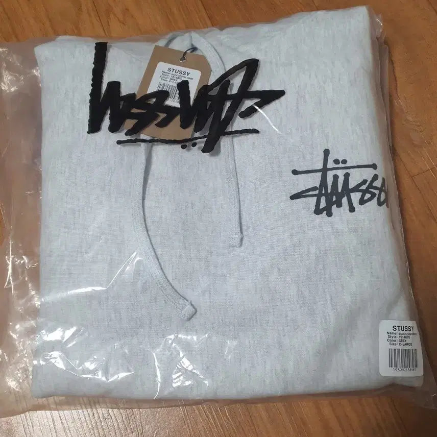 [BUNJANG] Stussy Basic Hoodie Gray XL / 스투시 베이직 후드티 그레이 XL 새상품