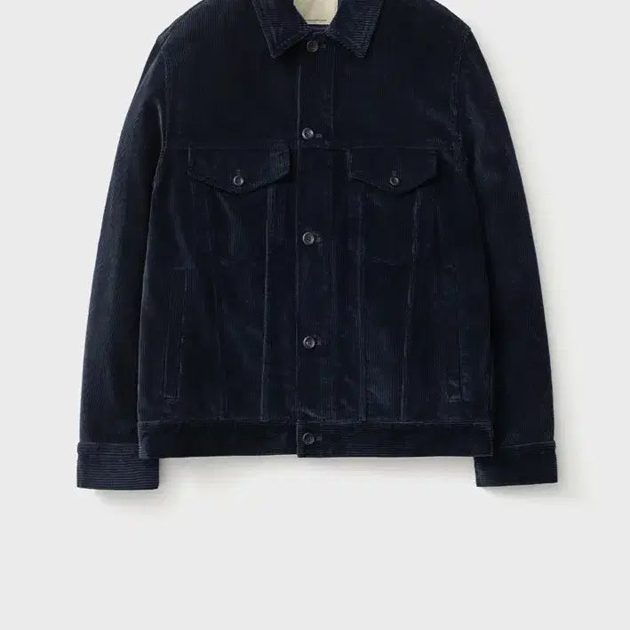 [BUNJANG] Pottery Corduroy Trucker Jacket - Dark Navy (M Size) / [새상품] 포터리 코듀로이 트러커 자켓 Dark navy, M사이즈
