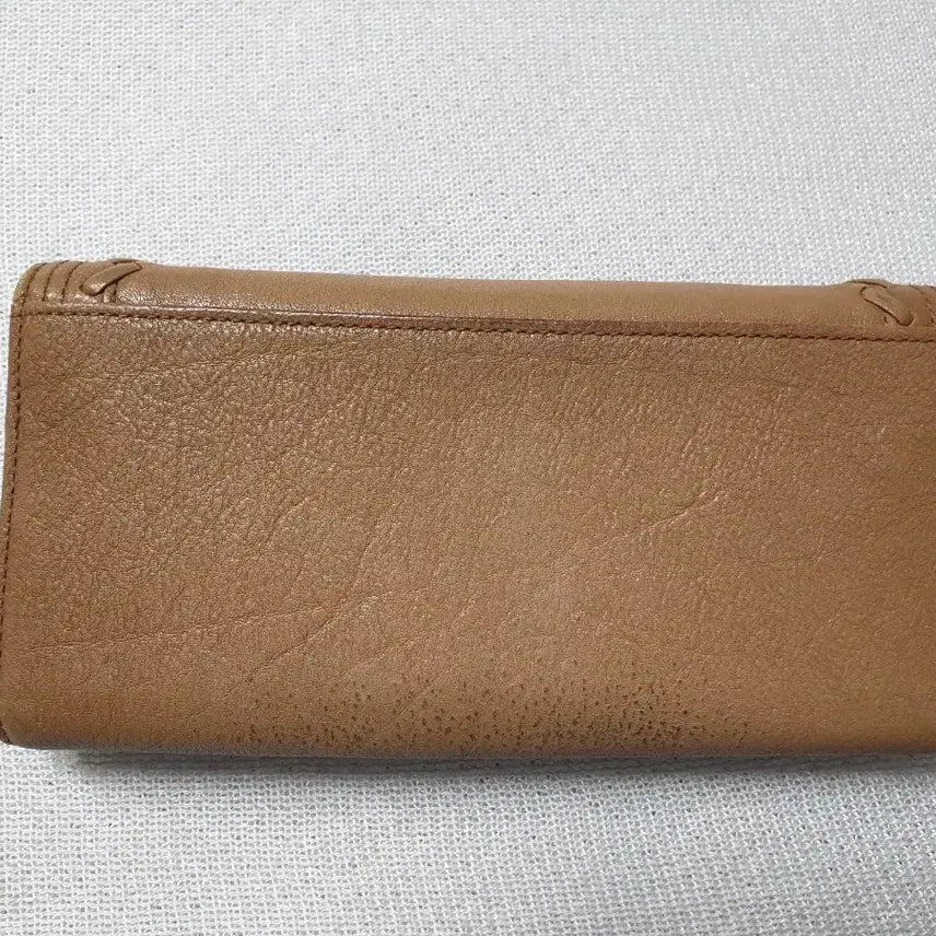 [BUNJANG] Daks Camel Leather Long Wallet / 닥스 캐멀색 여성 장지갑