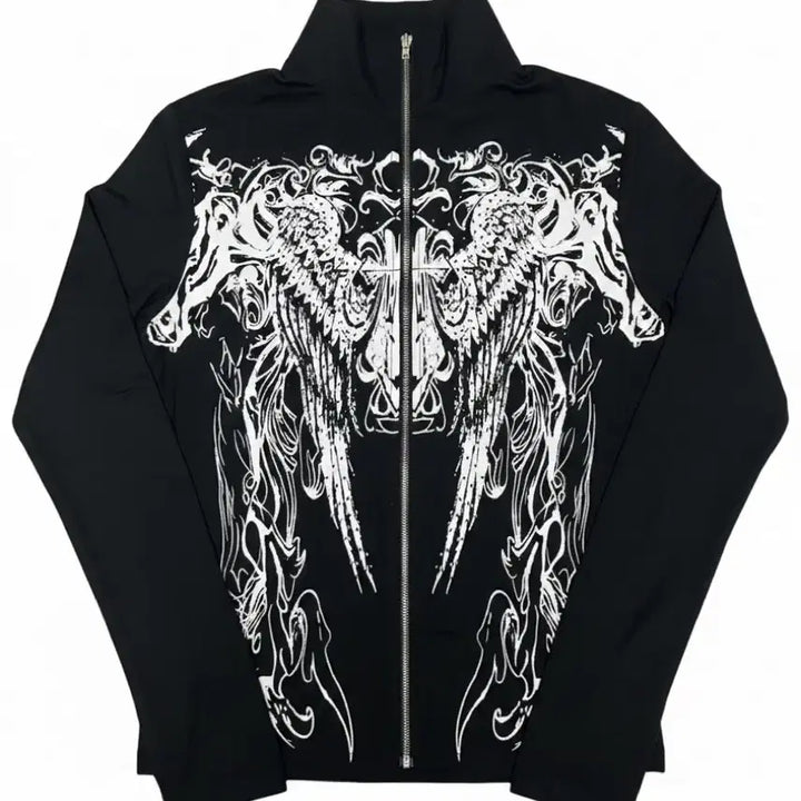 [BUNJANG] Y2K Rock Chic Style Black Zip-Up Jacket / Y2K 락시크 스타일 여성 집업 M(새상품)