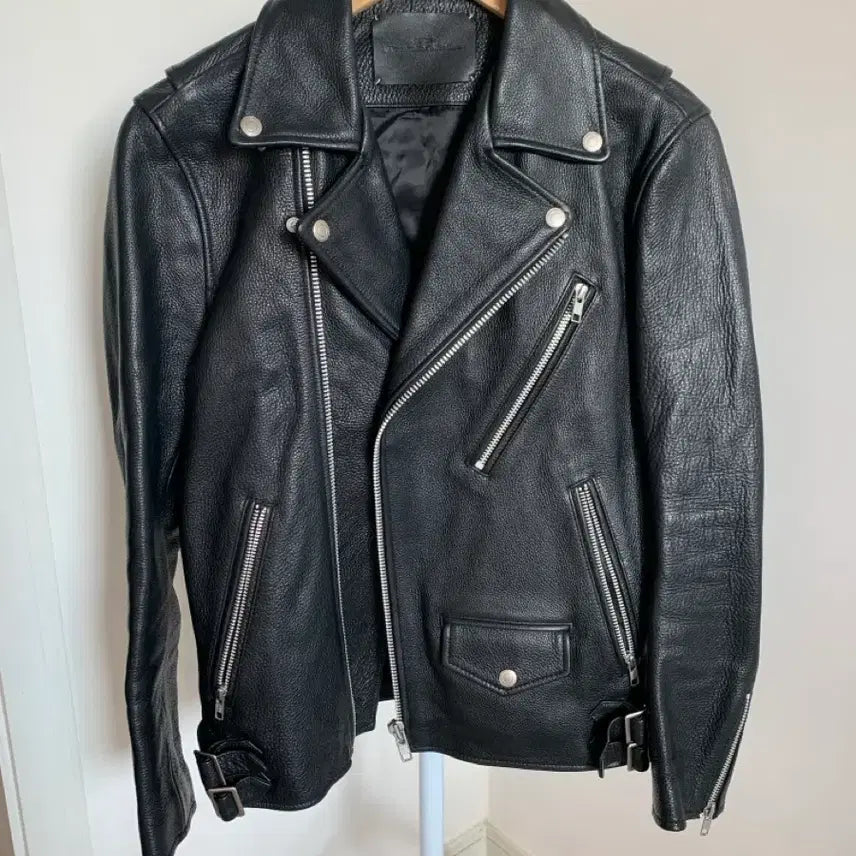 [BUNJANG] VIVASTUDIO Black Genuine Leather Jacket / 비바스튜디오 블랙 천연소가죽 자켓